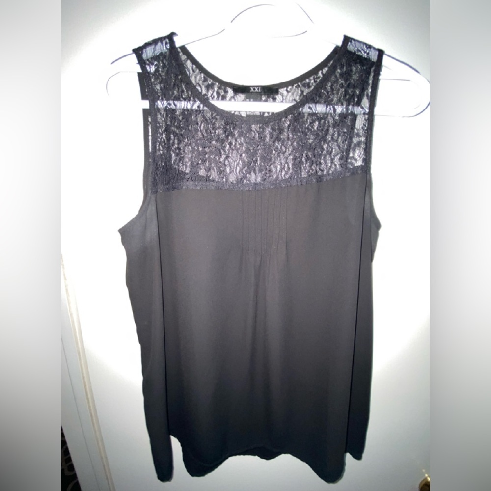 Excellent used condition, black with lace tank top.
